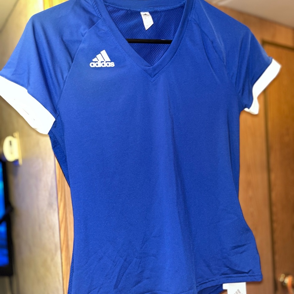 Adidas Women's Royal Blue V-Neck Jersey